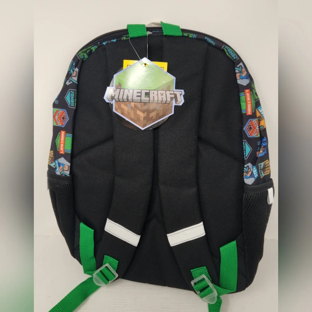 Minecraft Backpack New Kids School Bag Creeper Steve Alex Zombie Diamond‎ Gamer